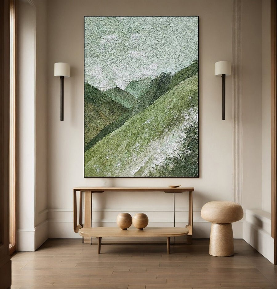 Abstract Art with Texture Evoking Hills and Light Patches #BGA 274 hand-painted oil painting