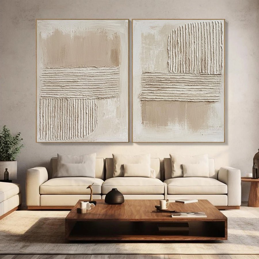 Abstract Composition with Natural Linear and Textural Layers #BGA 241 hand-painted oil painting