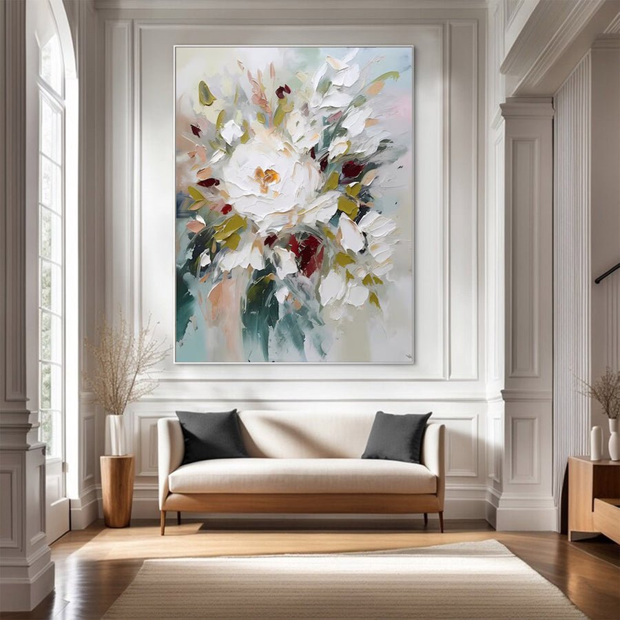 Abstract Large Floral Impasto Art | artvistagallery  #WG 105 hand-painted oil painting
