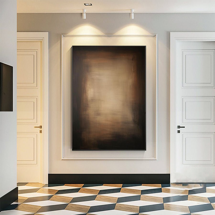 Abstract Metallic Tone Wall Art for Modern Home Decor #BBA 013 hand-painted oil painting