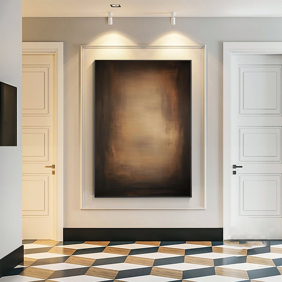 Abstract Metallic Tone Wall Art for Modern Home Decor #BBA 014 hand-painted oil painting