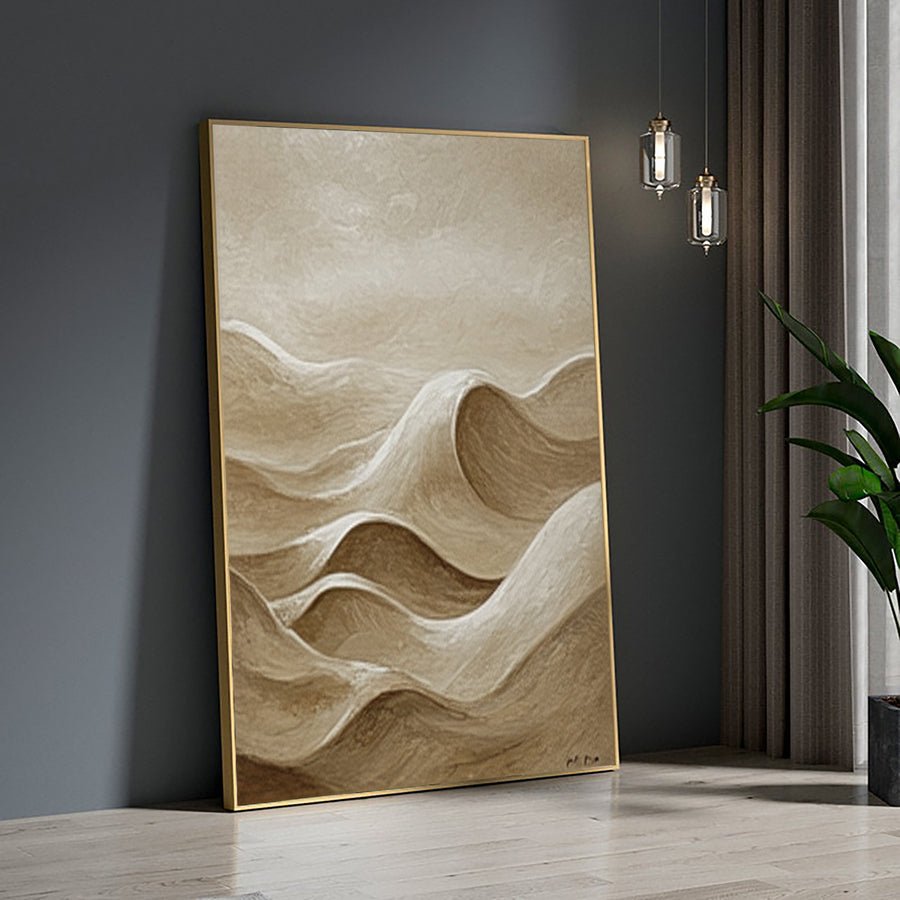 Abstract Mountain Wall Art - Neutral Minimalist Canvas for Home Decor  #OS 086 hand-painted oil painting
