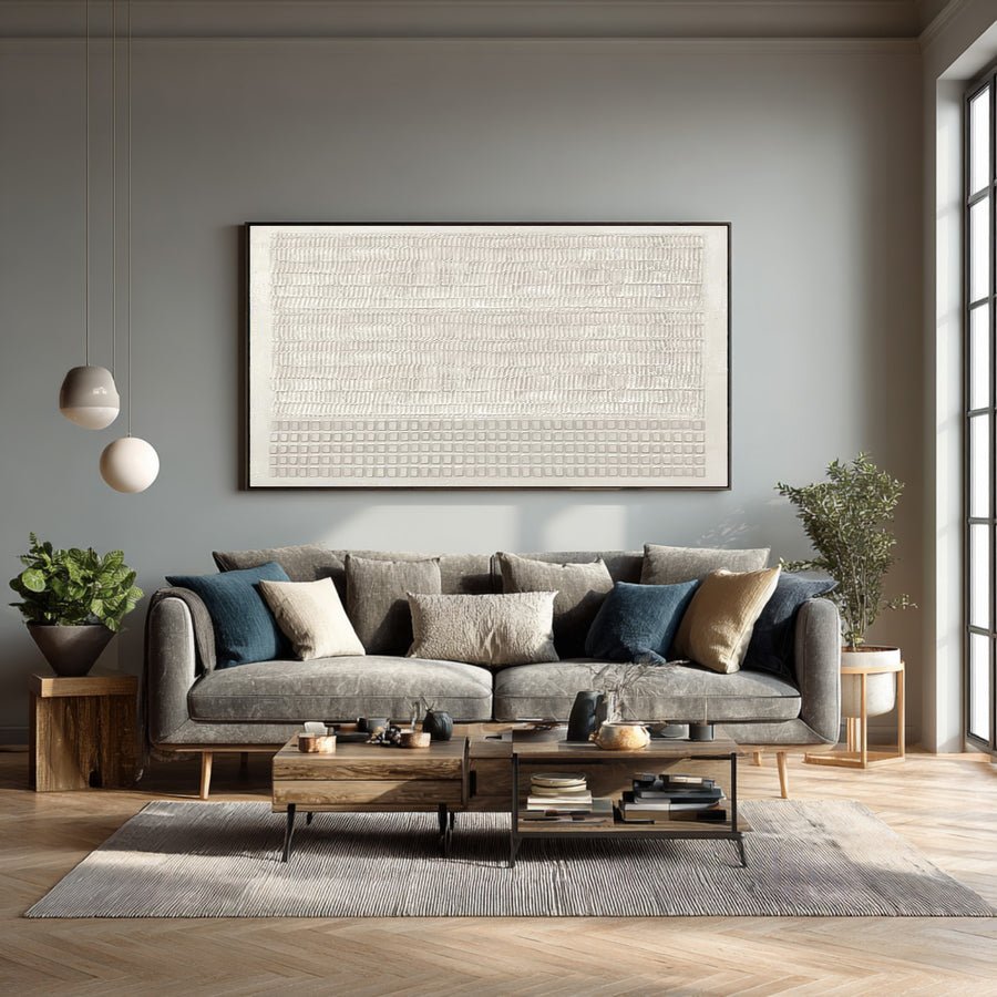 Abstract Textured Wall Decor Contemporary Living Room #WG 028 hand-painted oil painting