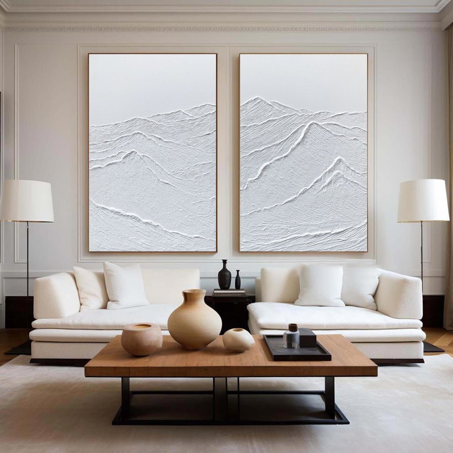 Abstract Tranquility Painting SET OF 2 #AVG 003 hand-painted oil painting