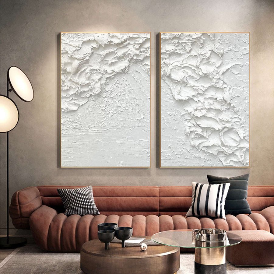 Abstract Tranquility Painting SET OF 2 #AVG 009 hand-painted oil painting