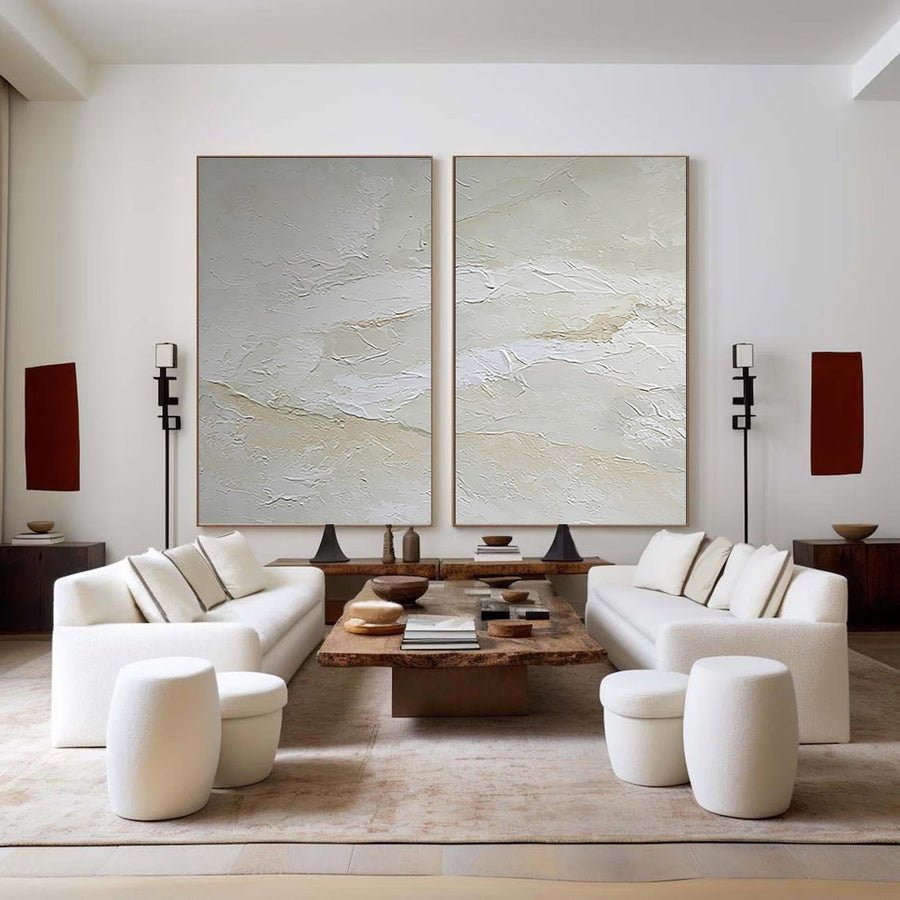 Abstract Tranquility Painting SET OF 2 #AVG 019 hand-painted oil painting