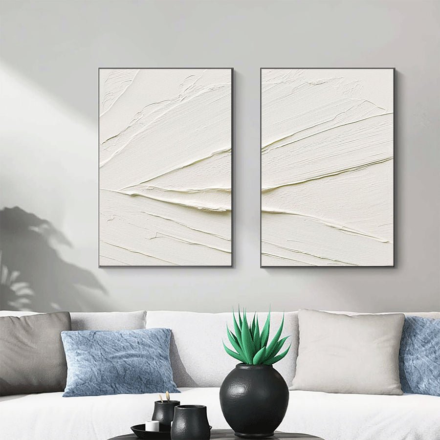 Abstract Tranquility Painting SET OF 2 #CXA 003 hand-painted oil painting