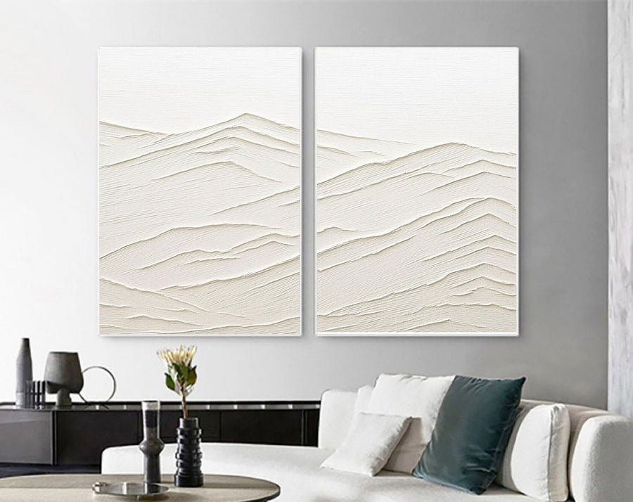 Abstract Tranquility Painting SET OF 2 #CXA 004 hand-painted oil painting