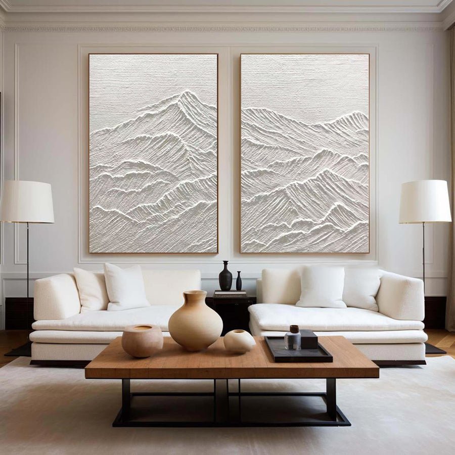 Abstract Tranquility Painting SET OF 2 #CXA 014 hand-painted oil painting