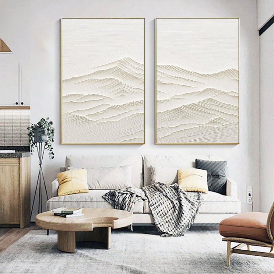 Abstract Tranquility Painting SET OF 2 #CXA 018 hand-painted oil painting