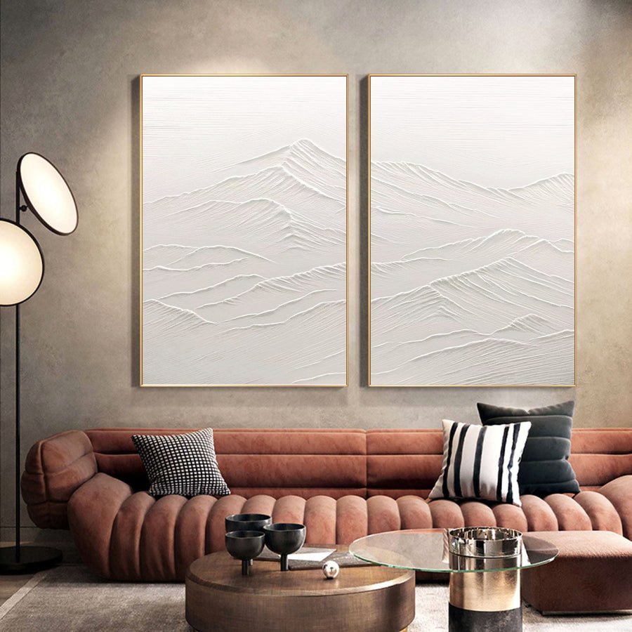 Abstract Tranquility Painting SET OF 2 #CXA 009 hand-painted oil painting