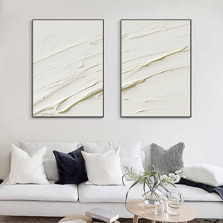 Abstract Tranquility Painting SET OF 2 #LL 001 hand-painted oil painting