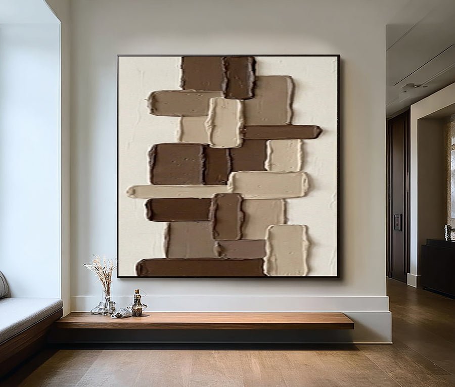 Architectural Balance In Neutrals #AVG 079 hand-painted oil painting