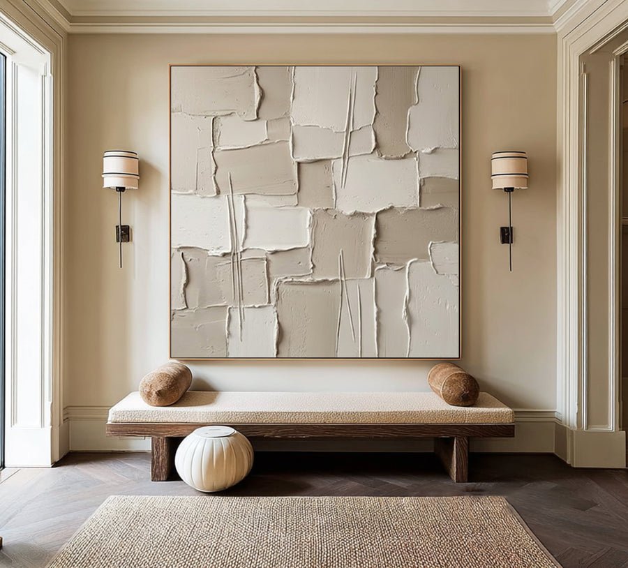 Architectural Collage Wall Art #AVG 100 hand-painted oil painting