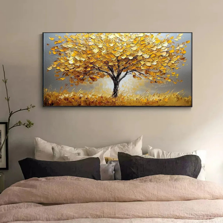 Autumn Tree Textured Wall Art #BGA 032 hand-painted oil painting