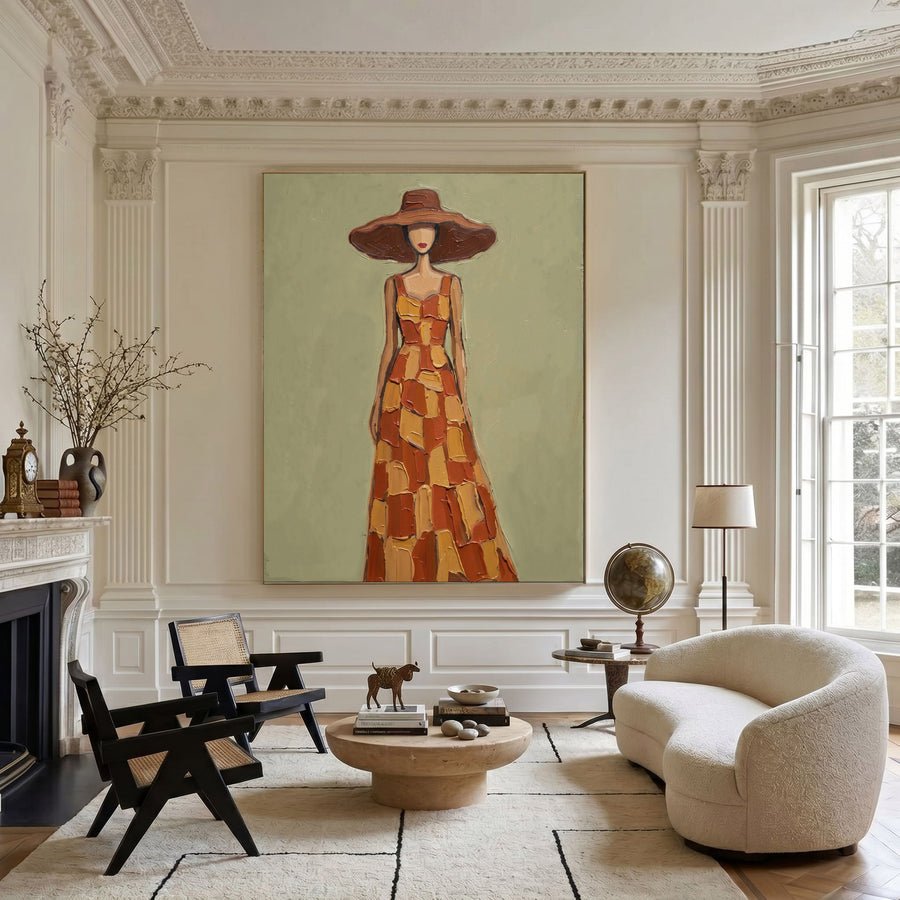 Autumn Western Woman Wall Art #AVG 123 hand-painted oil painting