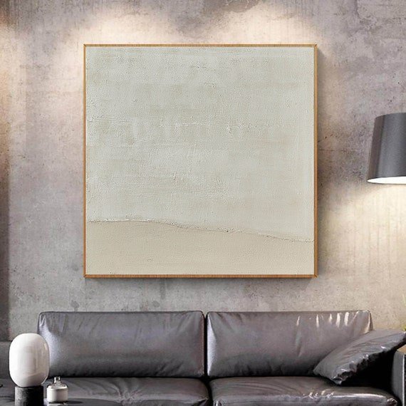Beige & Brown Abstract Painting #BBA 005 hand-painted oil painting