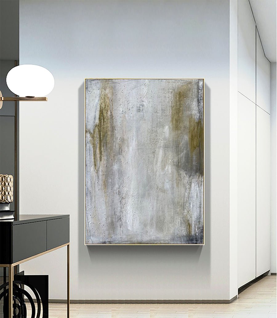 Beige & Brown Abstract Painting #CXA 003 hand-painted oil painting