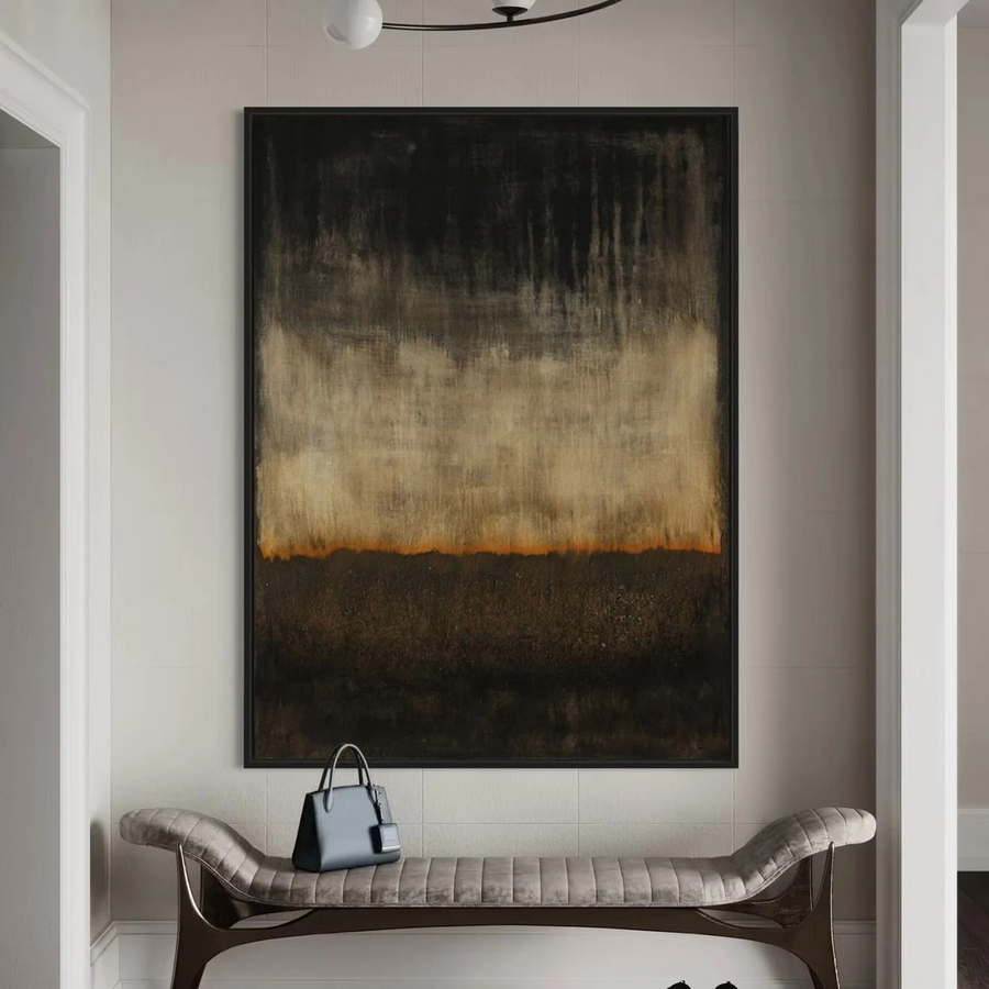 Black and Beige Tonal Abstract, Modern Textured Art Piece #BGA 100 hand-painted oil painting