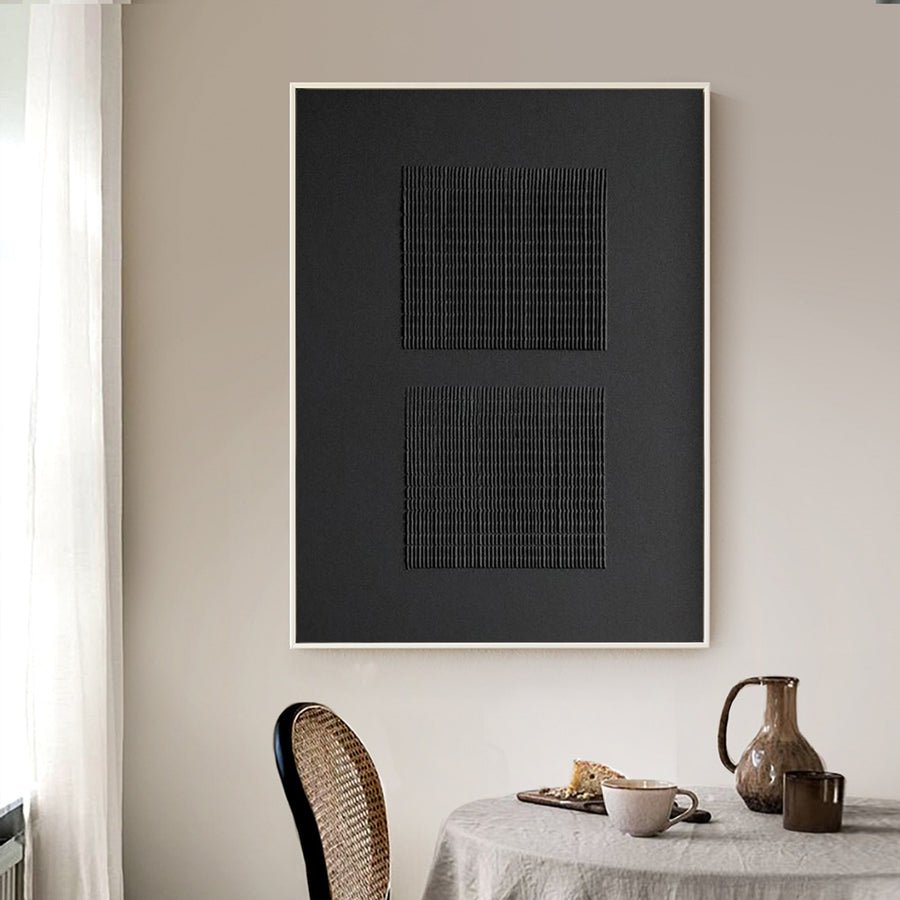 Black Minimalist Abstract Painting #AVG 006 hand-painted oil painting