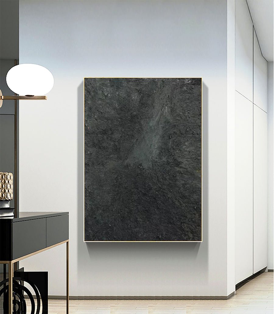 Black & White Abstract Painting #CXA 016 hand-painted oil painting