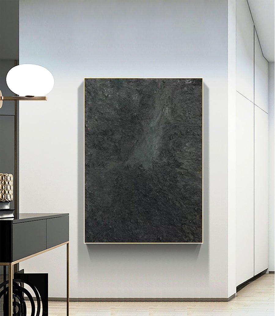 Black & White Abstract Painting #CXA 009 hand-painted oil painting