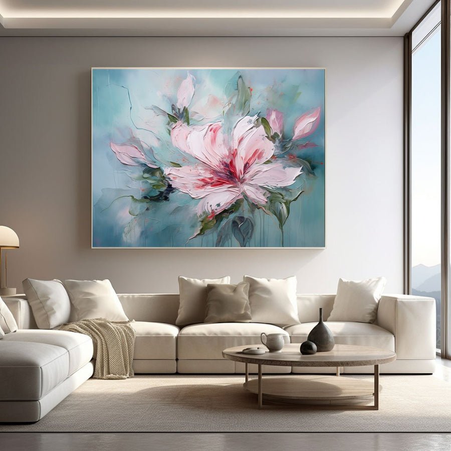 Blue & Green Abstract Painting #CXA 006 hand-painted oil painting