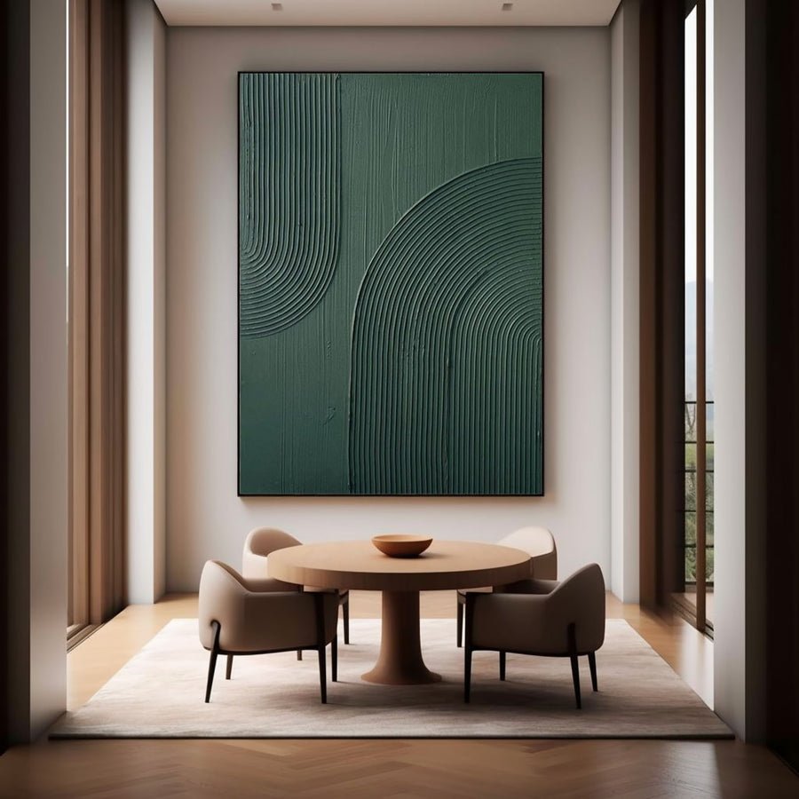 Blue & Green Abstract Painting #CXA 015 hand-painted oil painting