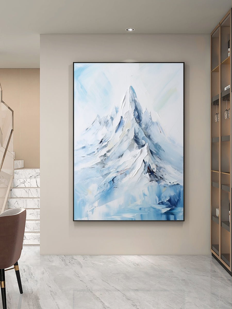 Blue & Green Abstract Painting #LL 007 hand-painted oil painting
