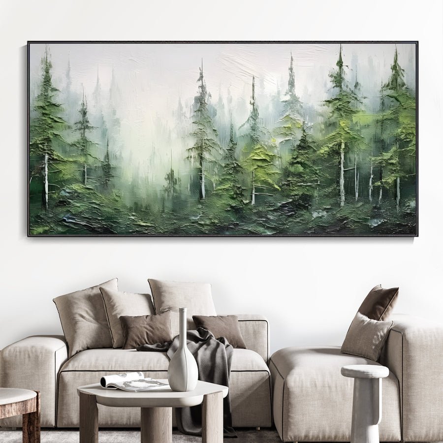 Blue & Green Minimalist Abstract Painting #BGM 007 hand-painted oil painting