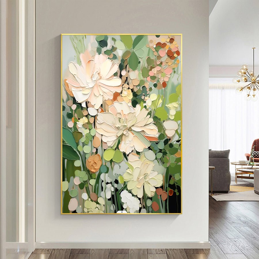 Blue & Green Minimalist Abstract Painting #BGM 014 hand-painted oil painting