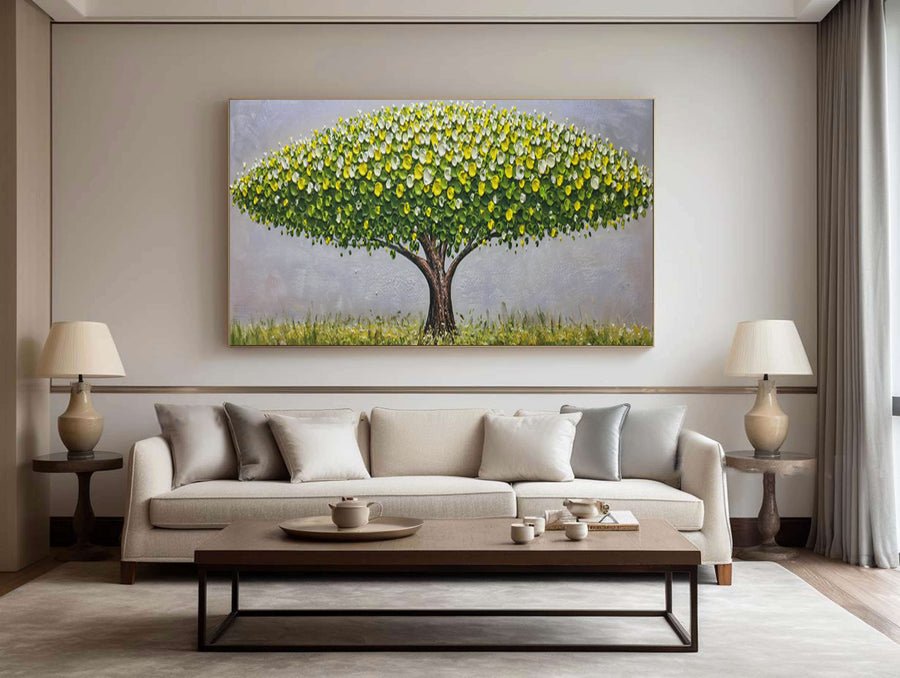 Blue & Green Minimalist Abstract Painting #BGM 017 hand-painted oil painting