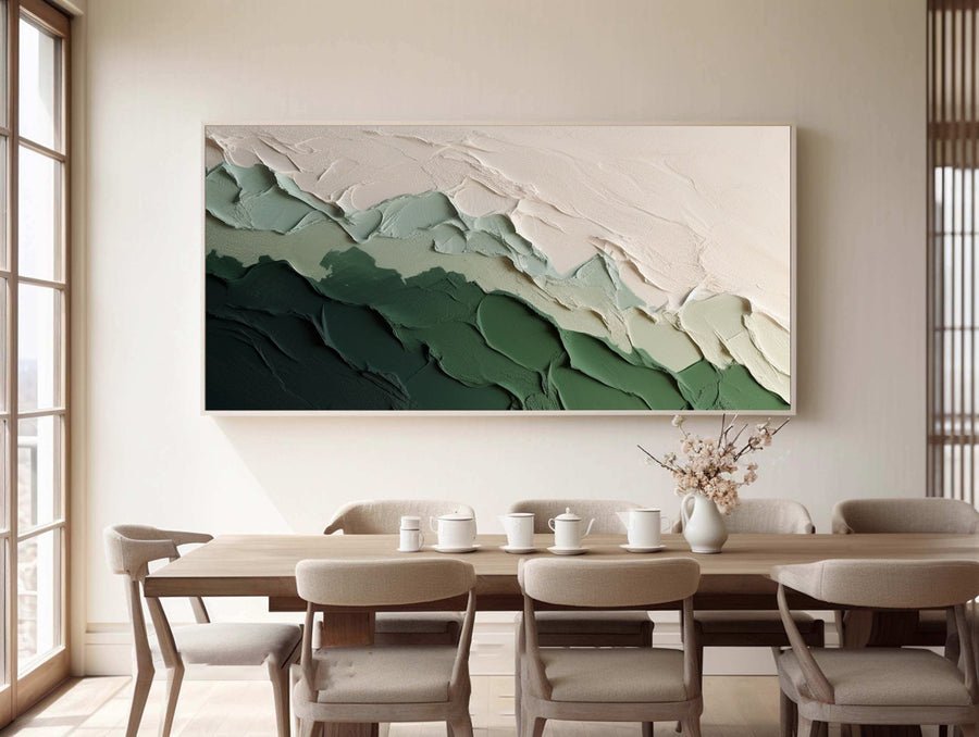 Blue & Green Minimalist Abstract Painting #BGM 021 hand-painted oil painting