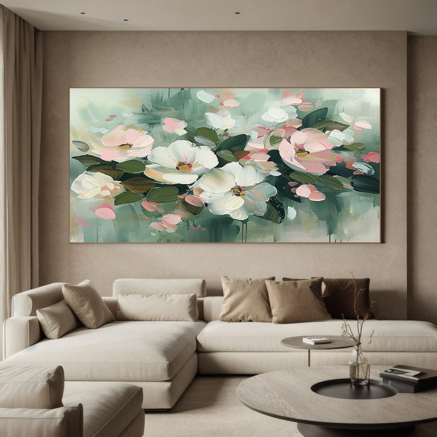 Botanical Beauty Canvas Print Colorful Abstract Floral Art #FT 019 hand-painted oil painting