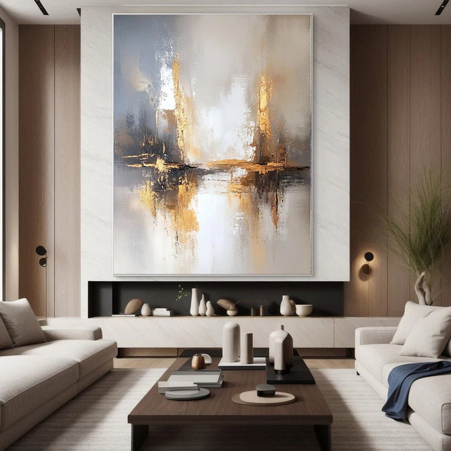 Chic Abstract Modern Artwork for Contemporary Homes #BBA 030 hand-painted oil painting