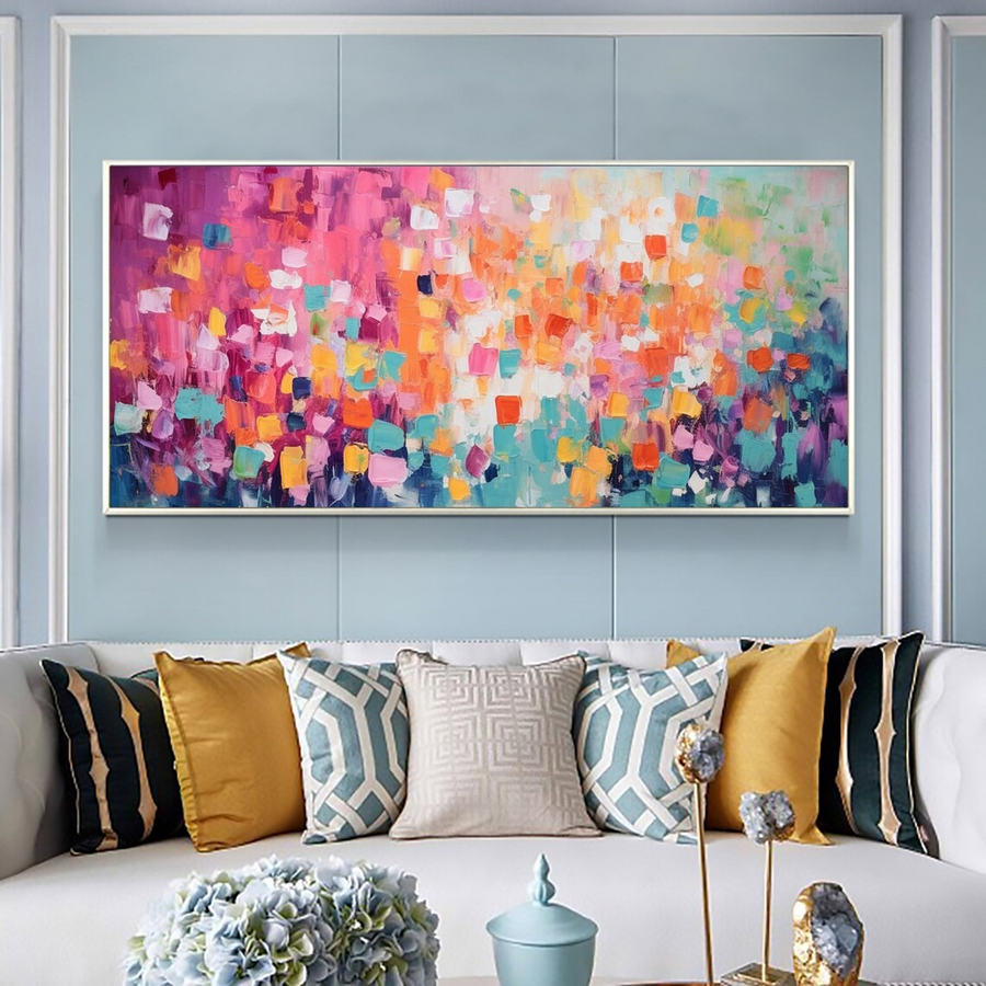 Colorful Abstract Wall Art with Vibrant Hues #BGA 023 hand-painted oil painting