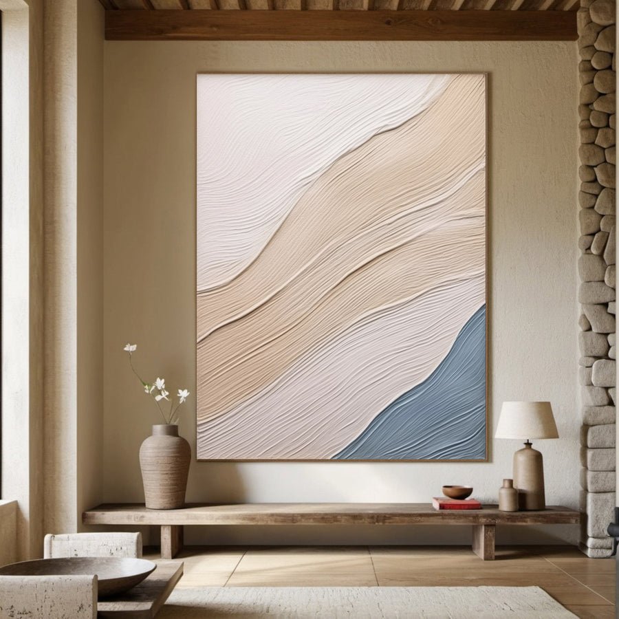 Contemporary 3D Abstract, Organic Linear Textured Wall Art #BGA 162 hand-painted oil painting