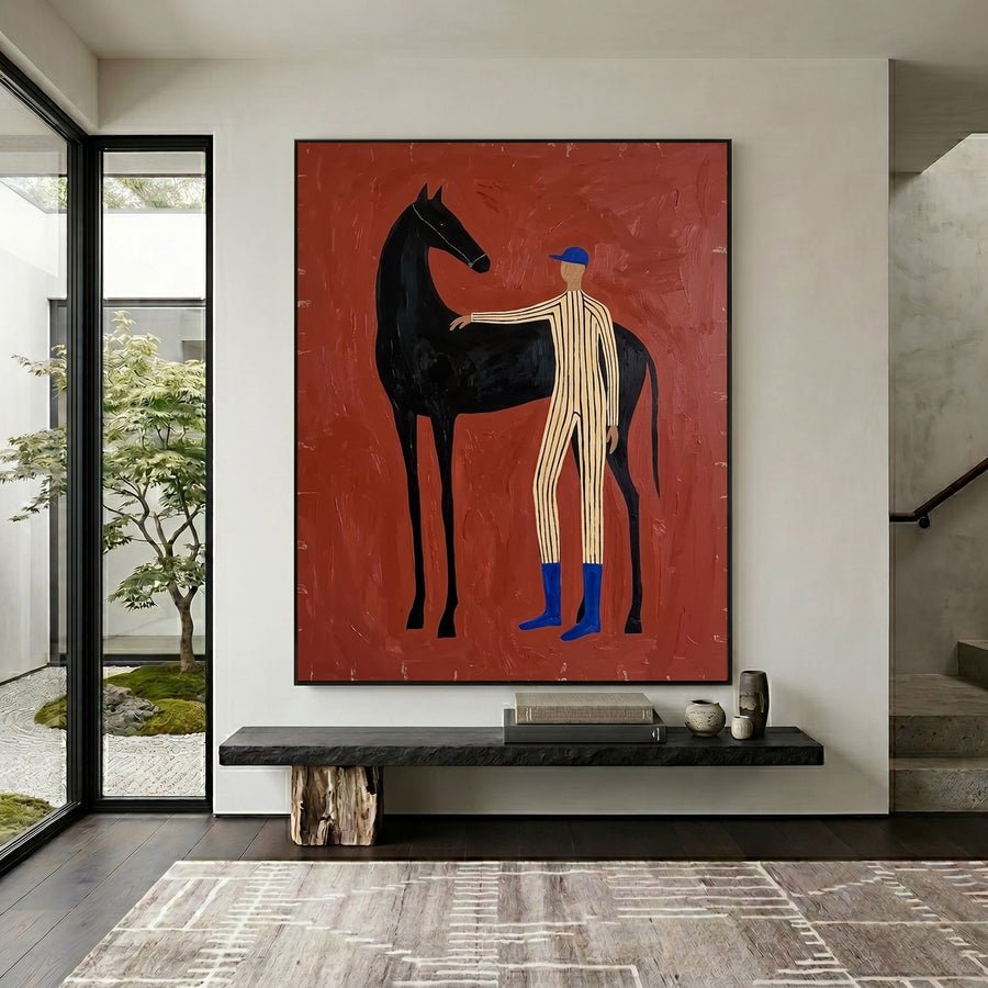 Cowboy Companion Wall Art #AVG 109 hand-painted oil painting