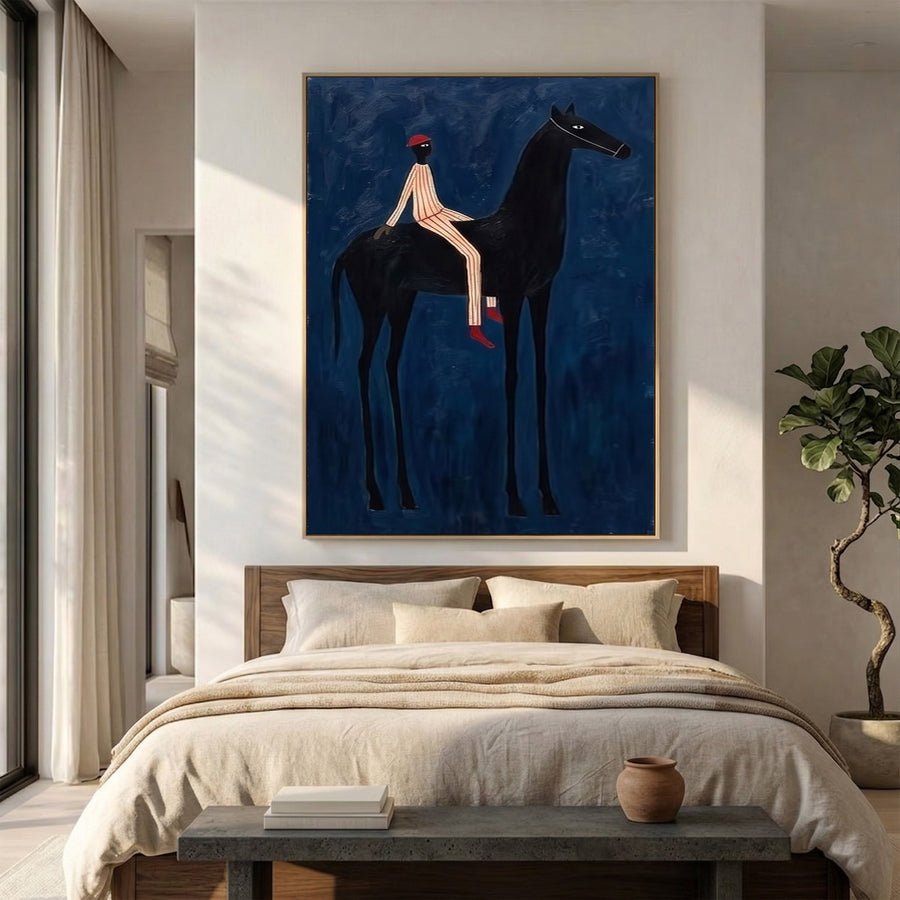 Cowboy Reverie Wall Art  #AVG 101 hand-painted oil painting