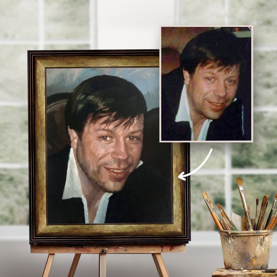 Custom Oil Paintings: Personalized Portraits & Memorial Art hand-painted oil painting