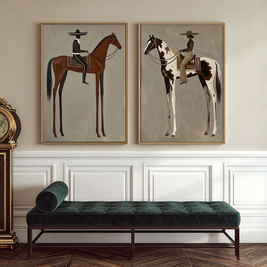 Desert Riders Wall Art #AVG 115 hand-painted oil painting