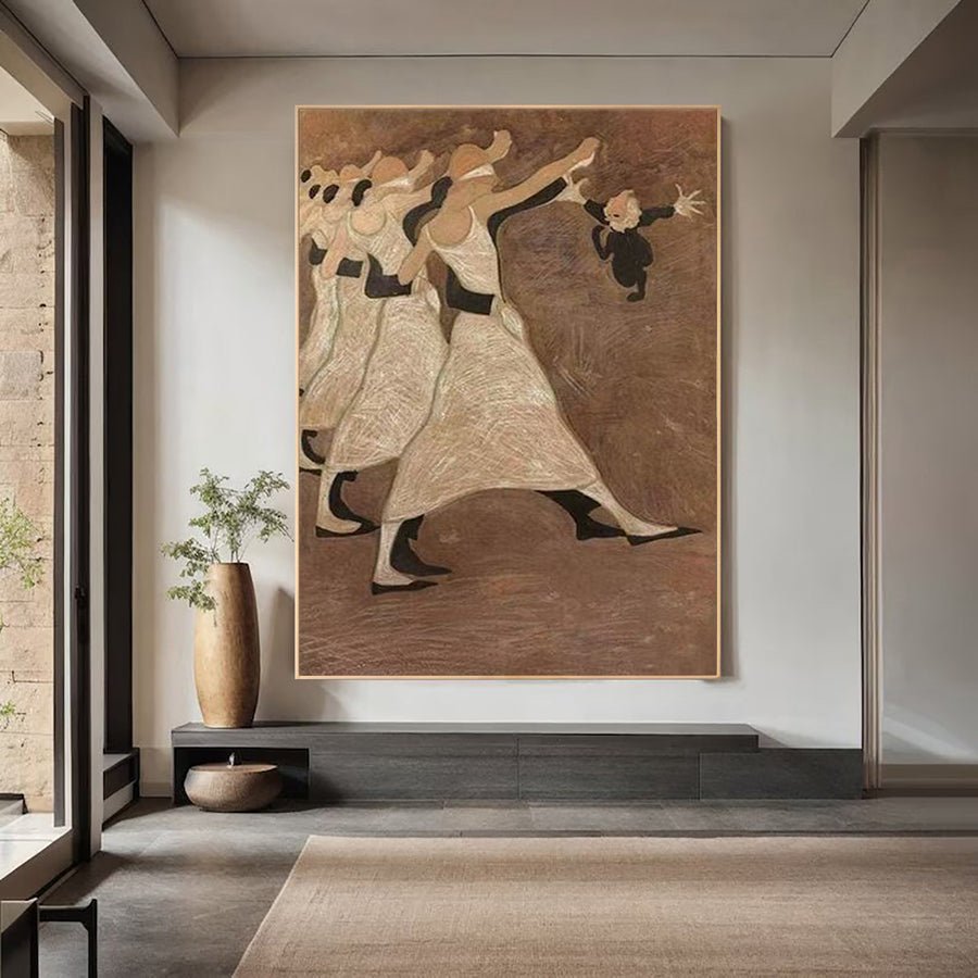 Dynamic Dancing Figures Modern Figurative Art Painting #WG 089 hand-painted oil painting