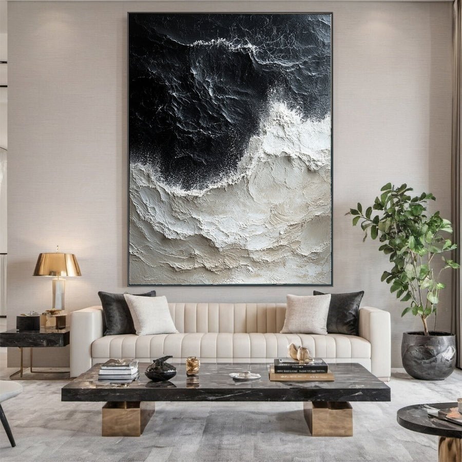 Dynamic Ocean Wave Canvas Art Textured Sea Painting #OS 065 hand-painted oil painting