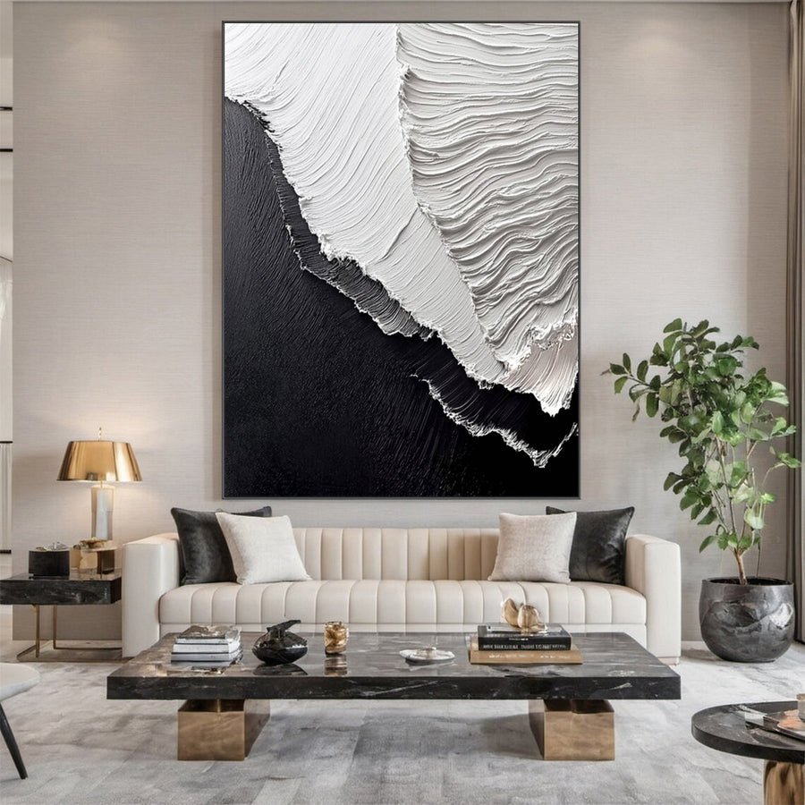 Dynamic Ocean Wave Canvas Art Textured Sea Painting #OS 066 hand-painted oil painting