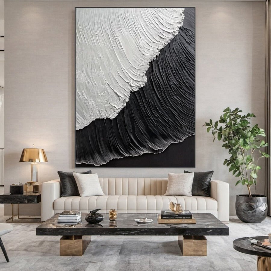 Dynamic Ocean Wave Canvas Art Textured Sea Painting #OS 067 hand-painted oil painting
