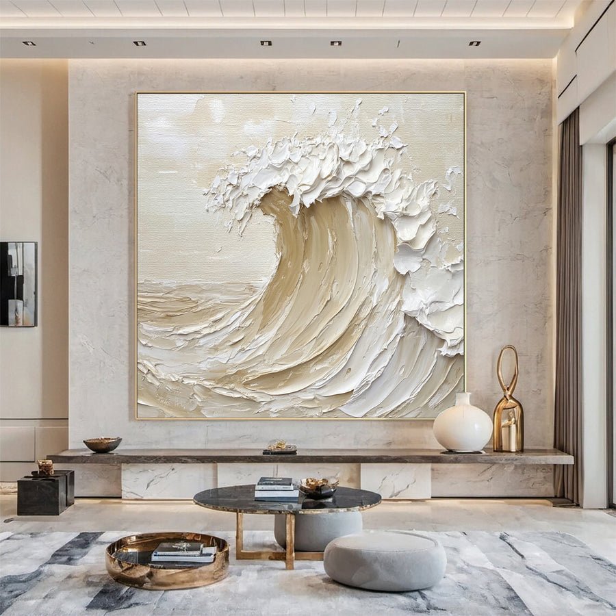 Dynamic Ocean Wave Canvas Art Textured Sea Painting #OS 071 hand-painted oil painting