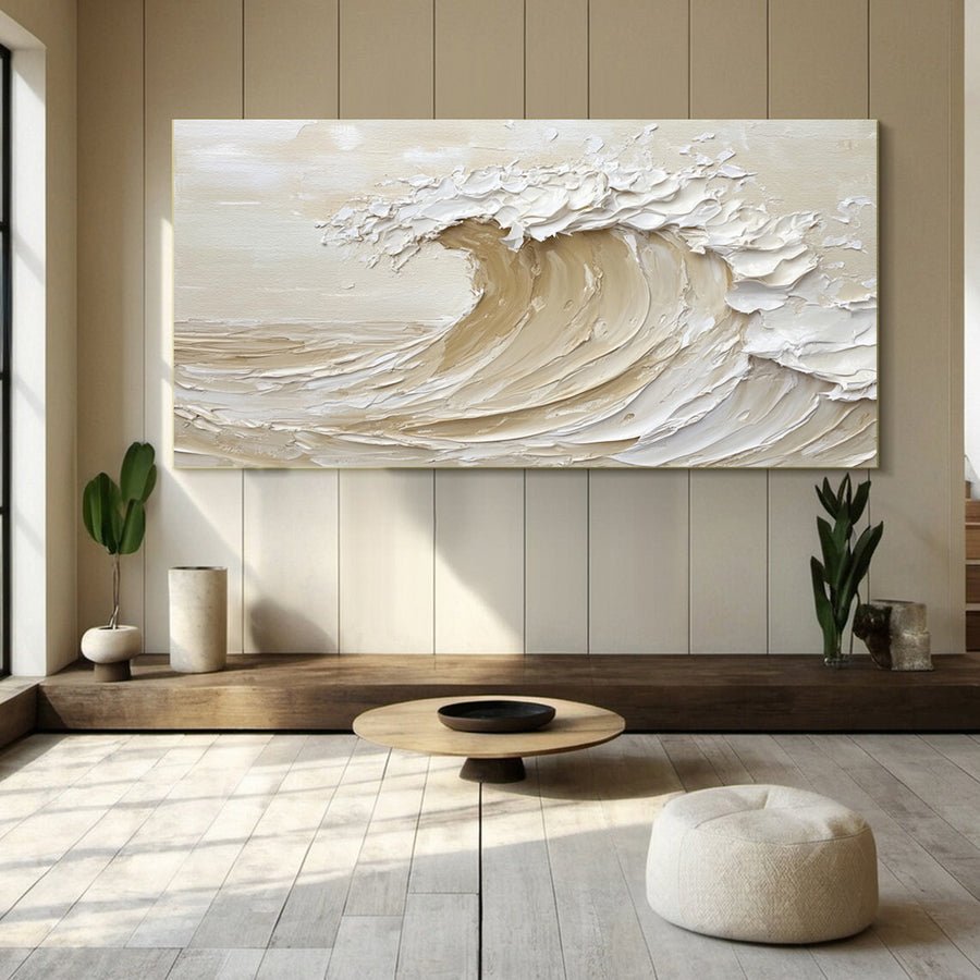 Dynamic Ocean Wave Canvas Art Textured Sea Painting #OS 072 hand-painted oil painting