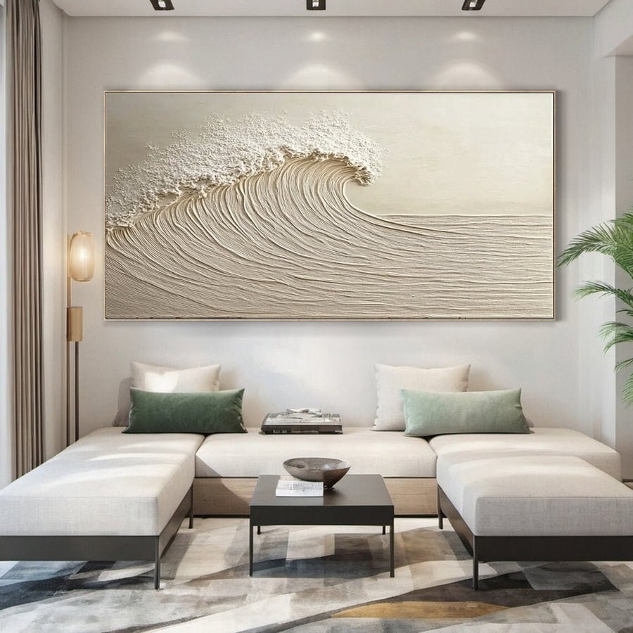 Dynamic Ocean Wave Canvas Art Textured Sea Painting #OS 077 hand-painted oil painting