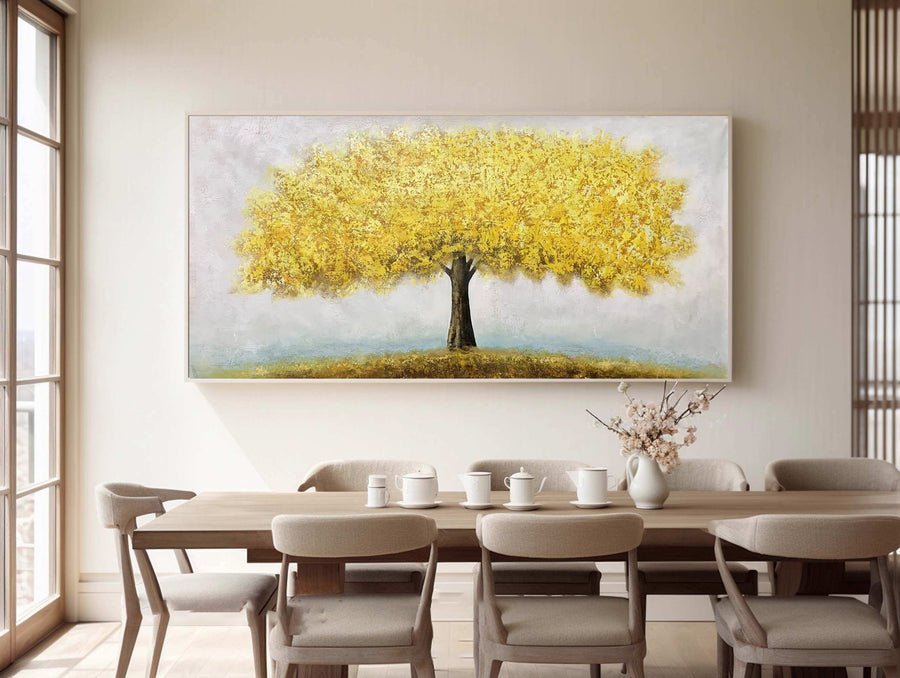 Flower & Tree Abstract Painting #FT 001 hand-painted oil painting