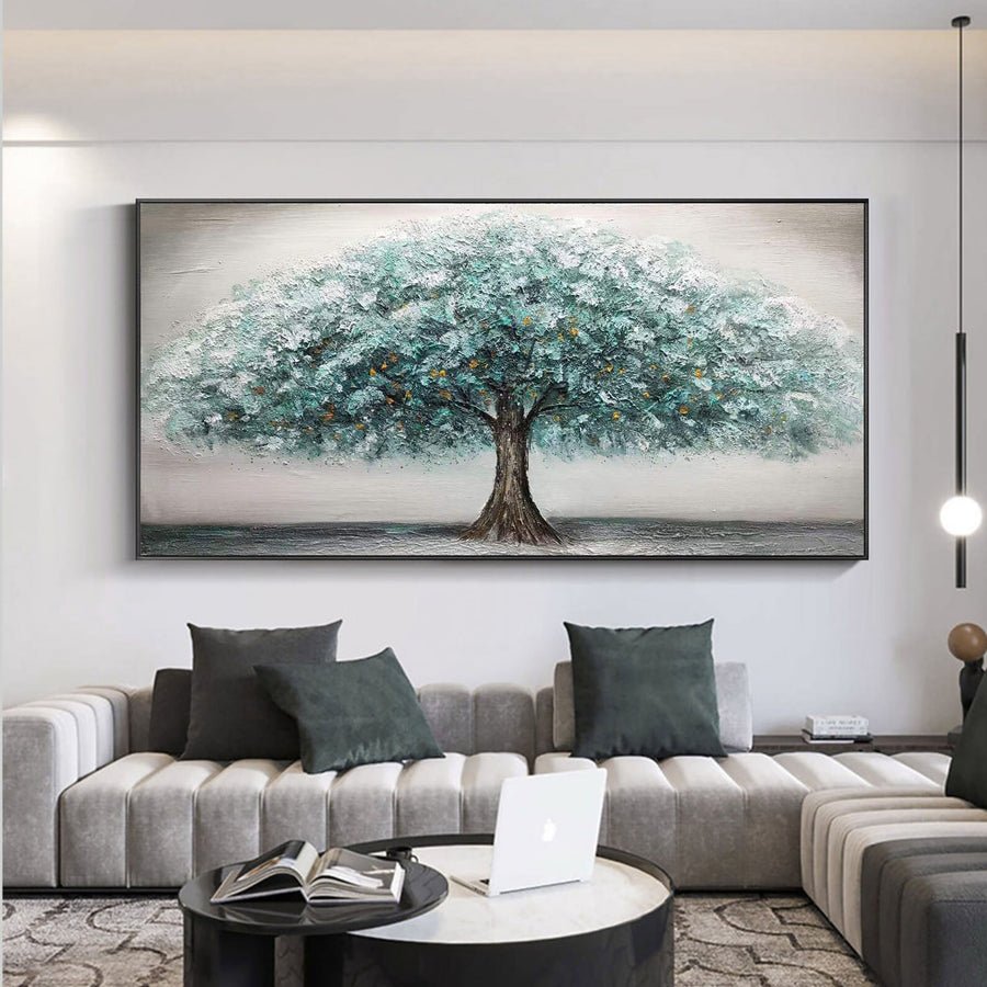 Flower & Tree Abstract Painting #FT 002 hand-painted oil painting